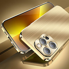 Coque Luxe Aluminum Metal Housse Etui M06 pour Apple iPhone 13 Pro Max Or