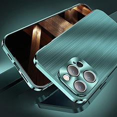 Coque Luxe Aluminum Metal Housse Etui M06 pour Apple iPhone 14 Pro Vert