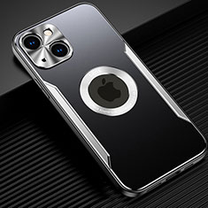Coque Luxe Aluminum Metal Housse Etui M07 pour Apple iPhone 14 Plus Argent