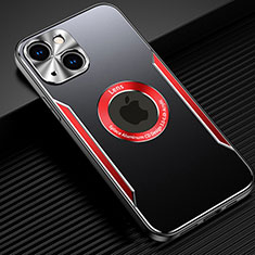 Coque Luxe Aluminum Metal Housse Etui M07 pour Apple iPhone 14 Plus Rouge