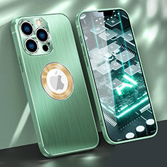 Coque Luxe Aluminum Metal Housse Etui M08 pour Apple iPhone 13 Pro Max Vert