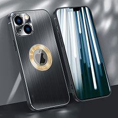 Coque Luxe Aluminum Metal Housse Etui M08 pour Apple iPhone 14 Noir