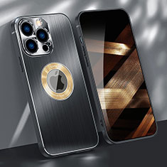 Coque Luxe Aluminum Metal Housse Etui M08 pour Apple iPhone 14 Pro Max Noir
