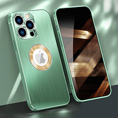 Coque Luxe Aluminum Metal Housse Etui M08 pour Apple iPhone 14 Pro Max Vert