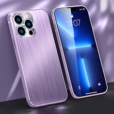 Coque Luxe Aluminum Metal Housse Etui M09 pour Apple iPhone 13 Pro Max Violet
