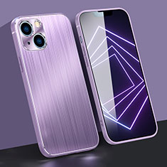 Coque Luxe Aluminum Metal Housse Etui M09 pour Apple iPhone 13 Violet