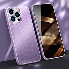Coque Luxe Aluminum Metal Housse Etui M09 pour Apple iPhone 14 Pro Violet
