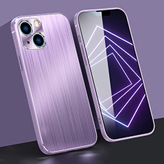 Coque Luxe Aluminum Metal Housse Etui M09 pour Apple iPhone 14 Violet