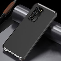 Coque Luxe Aluminum Metal Housse Etui N02 pour Huawei P40 Pro Argent et Noir