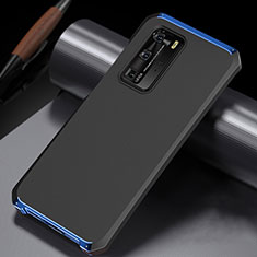 Coque Luxe Aluminum Metal Housse Etui N02 pour Huawei P40 Pro Bleu et Noir