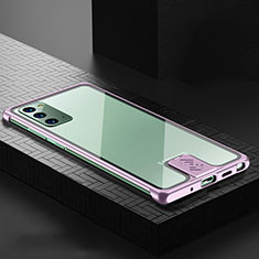 Coque Luxe Aluminum Metal Housse Etui N03 pour Samsung Galaxy Note 20 5G Rose