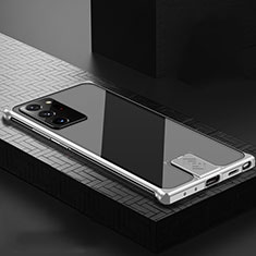 Coque Luxe Aluminum Metal Housse Etui N04 pour Samsung Galaxy Note 20 Ultra 5G Argent