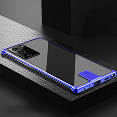 Coque Luxe Aluminum Metal Housse Etui N04 pour Samsung Galaxy Note 20 Ultra 5G Bleu
