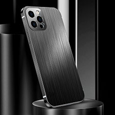 Coque Luxe Aluminum Metal Housse Etui pour Apple iPhone 13 Pro Noir