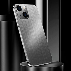 Coque Luxe Aluminum Metal Housse Etui pour Apple iPhone 14 Plus Argent