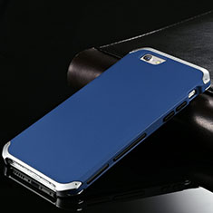 Coque Luxe Aluminum Metal Housse Etui pour Apple iPhone 6 Plus Bleu