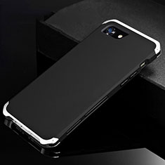 Coque Luxe Aluminum Metal Housse Etui pour Apple iPhone 7 Argent et Noir