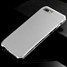 Coque Luxe Aluminum Metal Housse Etui pour Apple iPhone 8 Plus Argent