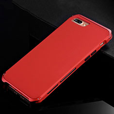 Coque Luxe Aluminum Metal Housse Etui pour Apple iPhone 8 Plus Rouge