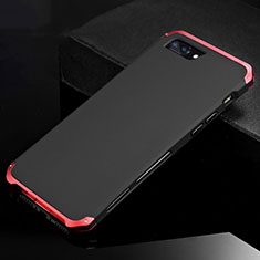 Coque Luxe Aluminum Metal Housse Etui pour Apple iPhone 8 Plus Rouge et Noir