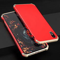 Coque Luxe Aluminum Metal Housse Etui pour Apple iPhone X Or Rose