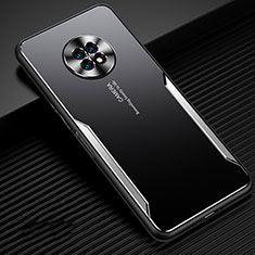 Coque Luxe Aluminum Metal Housse Etui pour Huawei Enjoy 20 Plus 5G Argent