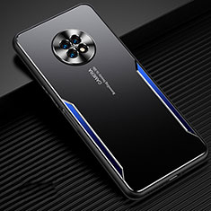 Coque Luxe Aluminum Metal Housse Etui pour Huawei Enjoy 20 Plus 5G Bleu