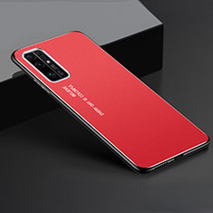 Coque Luxe Aluminum Metal Housse Etui pour Huawei Honor 30 Rouge