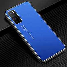 Coque Luxe Aluminum Metal Housse Etui pour Huawei Honor Play4 5G Bleu