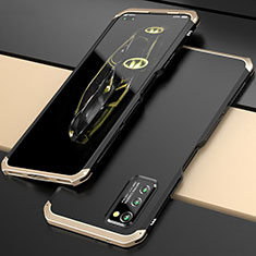 Coque Luxe Aluminum Metal Housse Etui pour Huawei Honor V30 Pro 5G Or et Noir