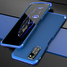 Coque Luxe Aluminum Metal Housse Etui pour Huawei Honor View 30 5G Bleu