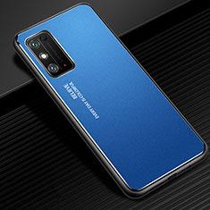 Coque Luxe Aluminum Metal Housse Etui pour Huawei Honor X10 Max 5G Bleu