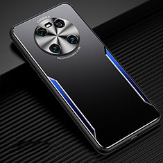 Coque Luxe Aluminum Metal Housse Etui pour Huawei Mate 40E 4G Bleu