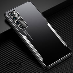 Coque Luxe Aluminum Metal Housse Etui pour Huawei Nova 7 Pro 5G Argent