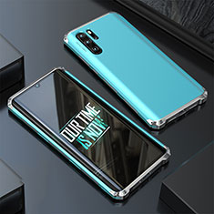 Coque Luxe Aluminum Metal Housse Etui pour Huawei P30 Pro New Edition Cyan