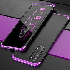 Coque Luxe Aluminum Metal Housse Etui pour Oppo Find X2 Lite Violet