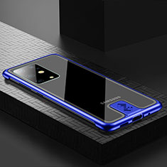 Coque Luxe Aluminum Metal Housse Etui pour Samsung Galaxy S20 Plus 5G Bleu