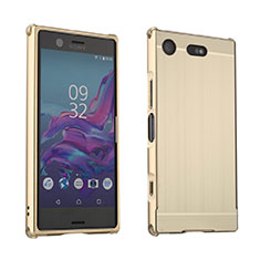Coque Luxe Aluminum Metal Housse Etui pour Sony Xperia XZ1 Compact Or