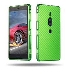 Coque Luxe Aluminum Metal Housse Etui pour Sony Xperia XZ2 Premium Vert