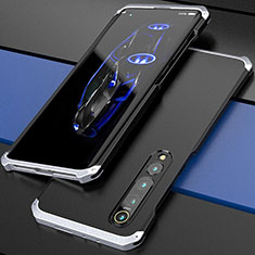 Coque Luxe Aluminum Metal Housse Etui pour Xiaomi Mi 10 Argent et Noir