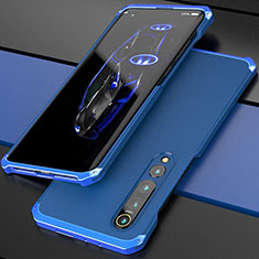 Coque Luxe Aluminum Metal Housse Etui pour Xiaomi Mi 10 Bleu