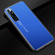 Coque Luxe Aluminum Metal Housse Etui pour Xiaomi Mi 10 Ultra Bleu