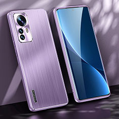 Coque Luxe Aluminum Metal Housse Etui pour Xiaomi Mi 12 5G Violet