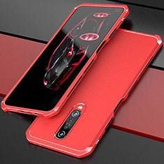 Coque Luxe Aluminum Metal Housse Etui pour Xiaomi Poco X2 Rouge