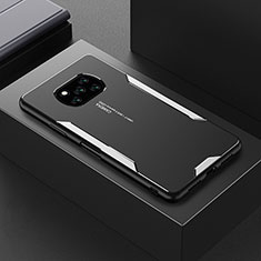 Coque Luxe Aluminum Metal Housse Etui pour Xiaomi Poco X3 Argent