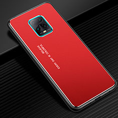 Coque Luxe Aluminum Metal Housse Etui pour Xiaomi Redmi 10X Pro 5G Rouge