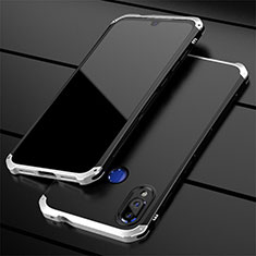 Coque Luxe Aluminum Metal Housse Etui pour Xiaomi Redmi Note 7 Argent et Noir