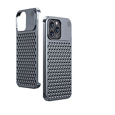 Coque Luxe Aluminum Metal Housse Etui QC1 pour Apple iPhone 13 Pro Max Noir