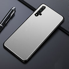 Coque Luxe Aluminum Metal Housse Etui T01 pour Huawei Honor 20 Argent
