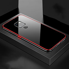 Coque Luxe Aluminum Metal Housse Etui T01 pour Huawei Mate 20 X 5G Rouge et Noir